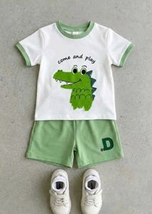 Cute Crocodile T-shirt &amp; Shorts Set