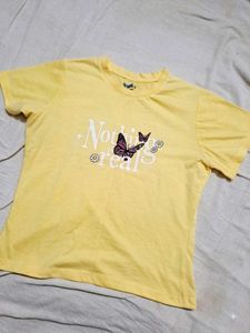 Yellow Butterfly Graphic Tee