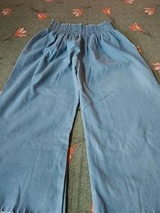 Stylish Light Blue Denim Bell Bottom