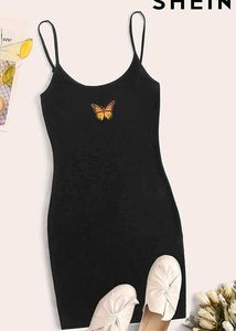 Black Butterfly Mini Dress