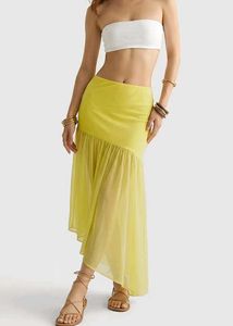 Flowy Yellow Maxi Skirt