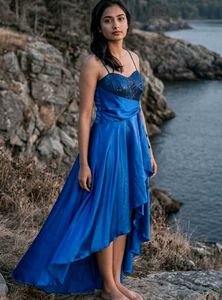 Stunning Blue High-Low Dress