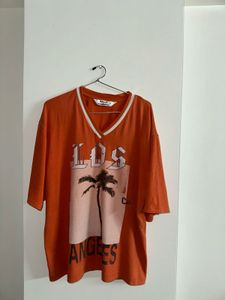 Orange Los Angeles Graphic T-Shirt