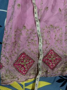 baby pink organza suit new