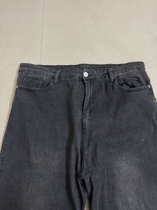 Grey Wide Leg Jeans