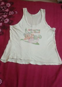Striped Navy Blue Vest (baniyan) For Kids Used