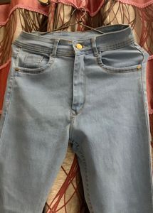 Light Blue High-Waist Skinny Jeans