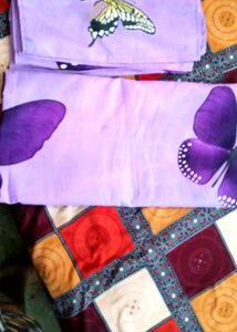 Bombay Dyeing Purple Designed King Size Double Bed