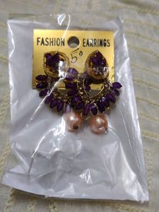 Purple Stone Earrings