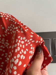 Orange Floral Print Shirt