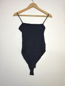 Black Spaghetti Strap Bodysuit