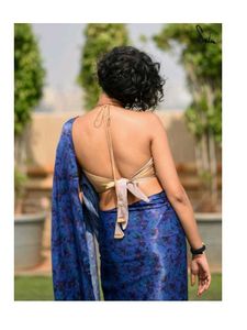 Original Suta Bombay Golden Halter Neck blouse