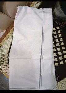 White Dhoti with Border