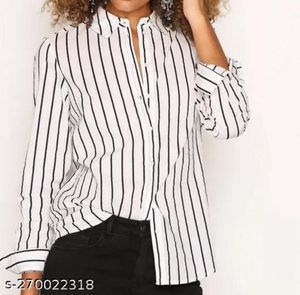 Chic Striped Button-Up Shirt