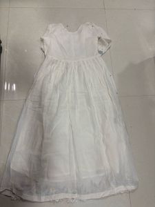 White Embroidered Anarkali Gown