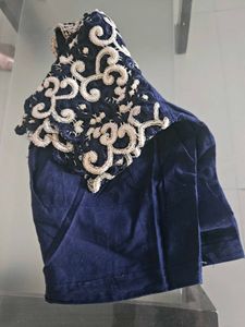 Navy Blue Laced Blouse