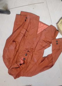 Vintage Orange Collared Jacket