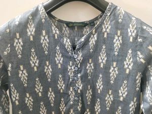 Grey Printed Kurta