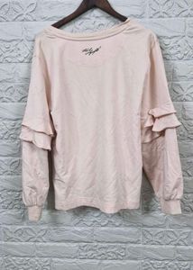 Cute Eiffel Tower Ruffle Sleeve Top
