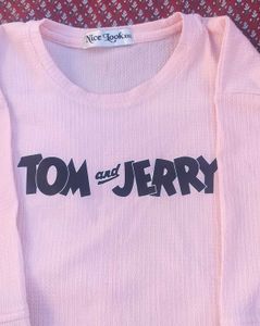 Light Pink Peach Colour Losse Fit Oversized Tshirt