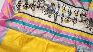 Elegant Yellow Silk Saree with Rajasthani Print