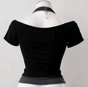 Y2K Graphic Lace Top