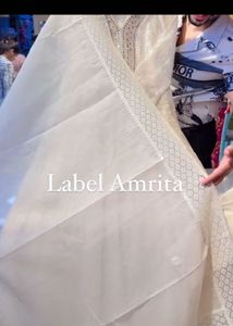 off white floor length dress/anarkali for weddings