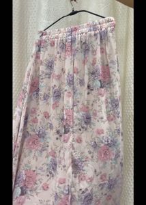 Floral Print Wrap Skirt