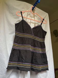 y2k style Embroidered Camisole Top