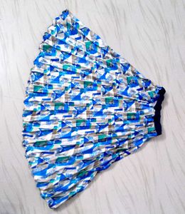 Geometric Print Pleated Skirt💙