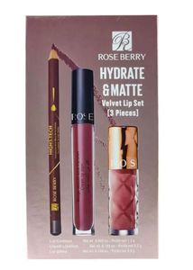Rose Berry Hydrate & Matte Velvet Lip Set