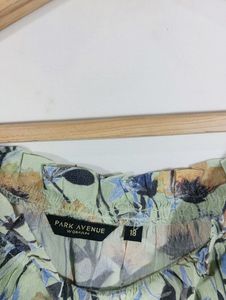 Fluorescent Green Printed Casual Top (Women)
