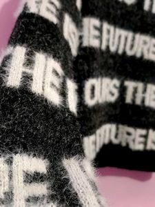 Fluffy Text Sweater