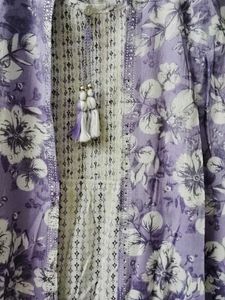 177.Floral Print jacket Kurti