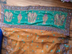 Designer lehanga Saree with unstitched blouse