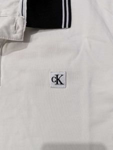 Calvin Klein White Polo Shirt