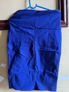 Elegant Royal Blue Pencil Skirt