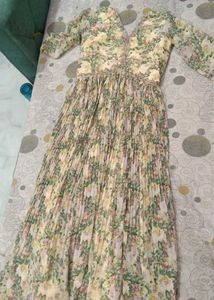 Floral Print Ethnic Gown