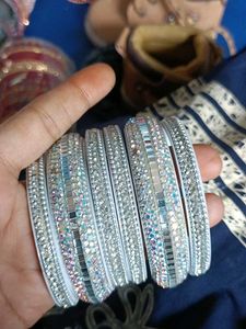 Sparkling Rhinestone Bangles Set