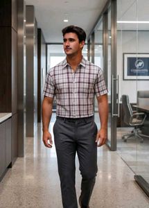 Classic Plaid white Men's Shirt