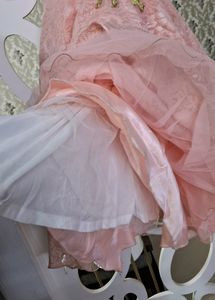 Beautiful Elegant Peach 🍑 Colour Fairy Gown For 👧 Stylish Girls