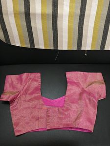 Pink Tissue Back Open Blouse