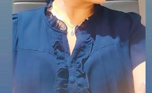 Navi Blue Chiffon Top