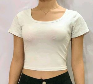 White crop top