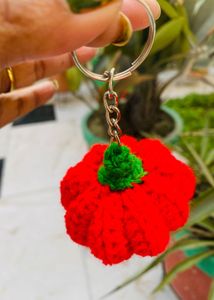 Handmade Crochet Pumpkin Keychains