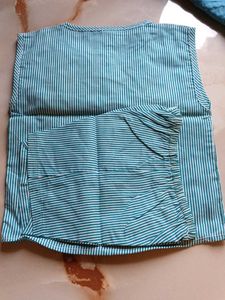 Cute Striped Sleeveless Top with Bear and Boss Pri