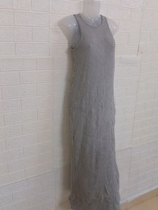 Grey Sleeveless Midi Dress