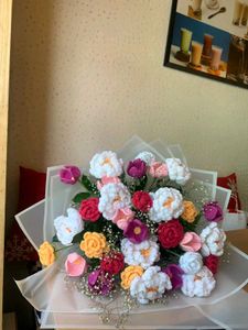 Handmade Crocheted Flower Bouquet