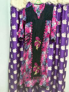 Bohemian Floral Print Maxi kurta