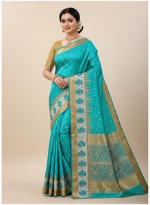Embroidered Cotton Silk Saree